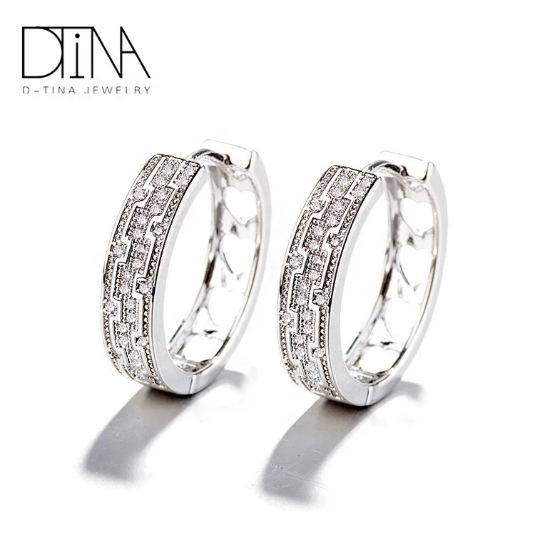 Серьги DTINA с платиновым покрытием, подарок на день рождения с цирконом AAA, с особым рисунком, ювелирные аксессуары