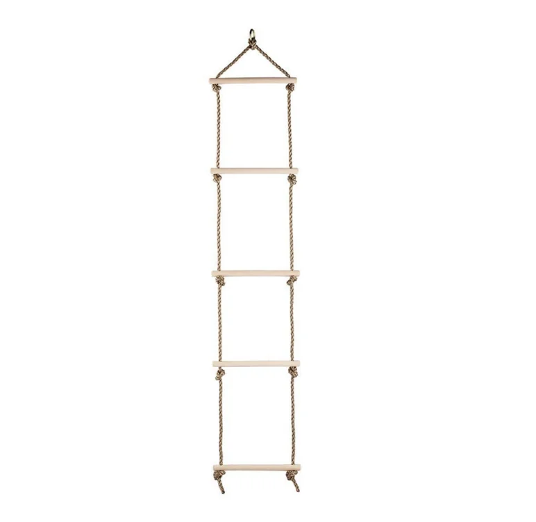Hot sales with FEC wood Playground Climbing Wooden Rope Ladder for Kids Indoor/Outdoor