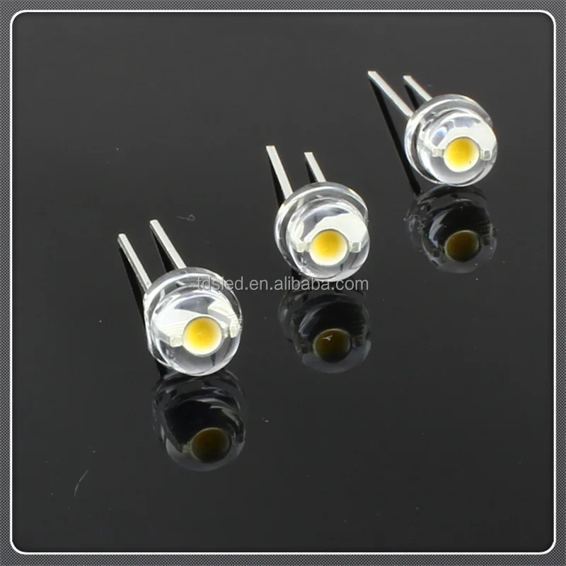 605nm - 610nm 4.8mm orange color strawhat led lamp 120 degree beam angle