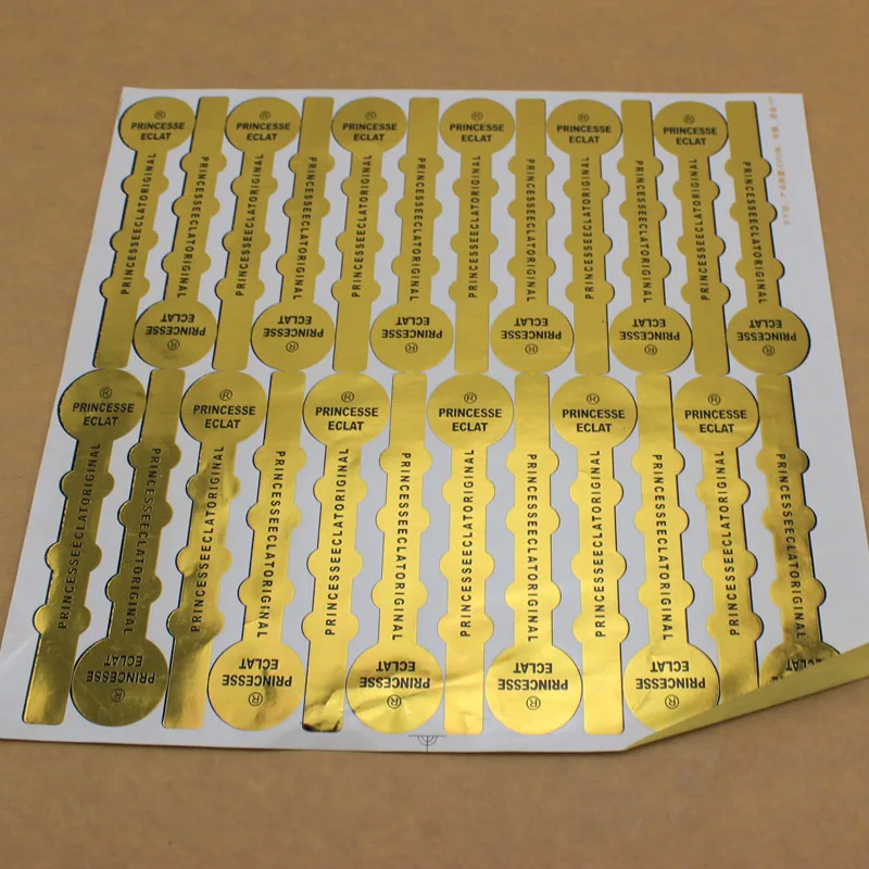 OEM/ODM Custom Matte Gold Paper Stickers Stamped With Golden Foil, Custom Gloden Foil Embossed NobLe Effect Gold Label Stickers