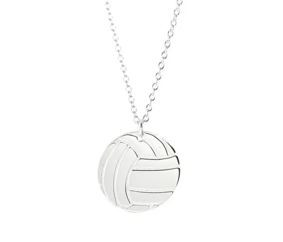 Best selling products silver plating sports volleyball necklace
