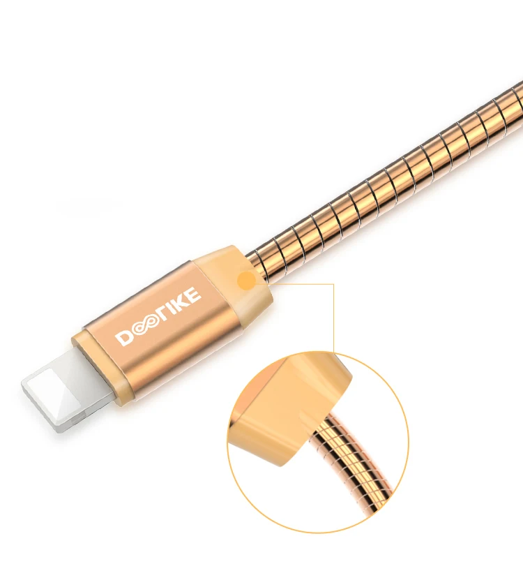 Fast Charging USB Cable Flat Spring Cable 30cm 1.5m 2m USB Data Cable for Mobile Phone