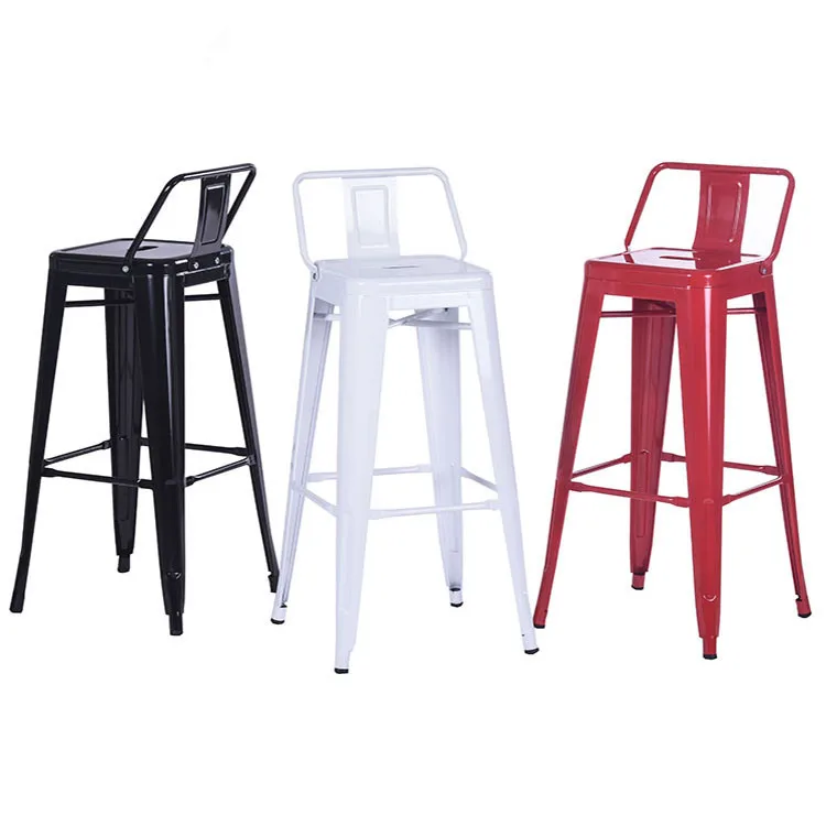 Hot Sale High Quality Modern Designs Furniture Metal Bar Chair with Low back