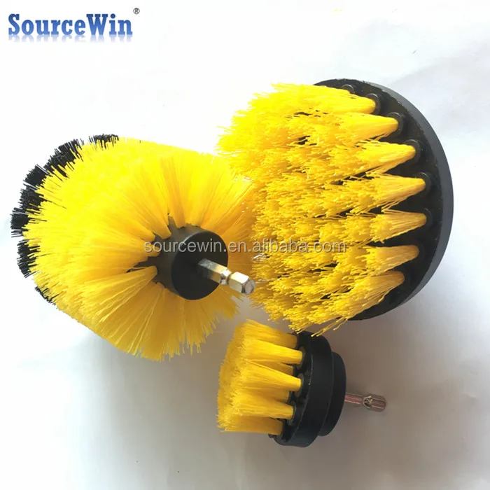 Long Bristle Green Tile and Grout Electric Bathroom 2 inch Drill Cleaning Scrub Brush