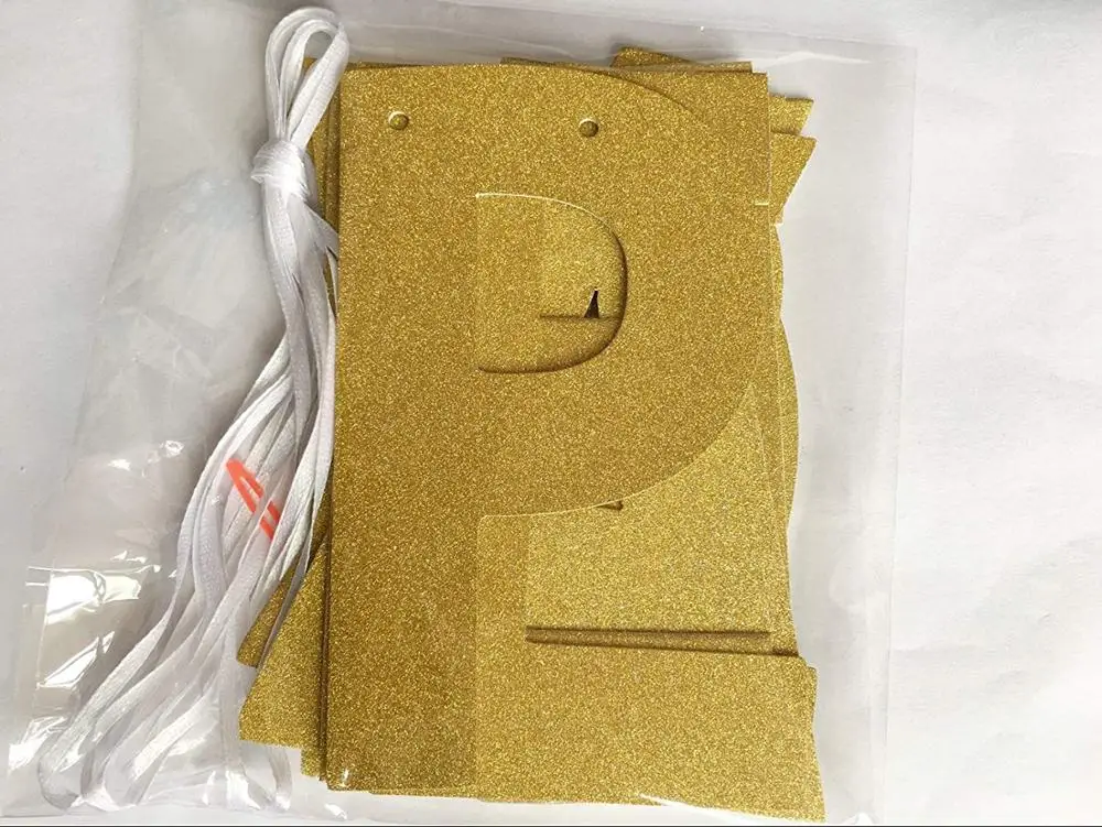 Vrise New Design Custom Glitter Rose Gold Please Leave Paper Birthday Banner Birthday Decoration