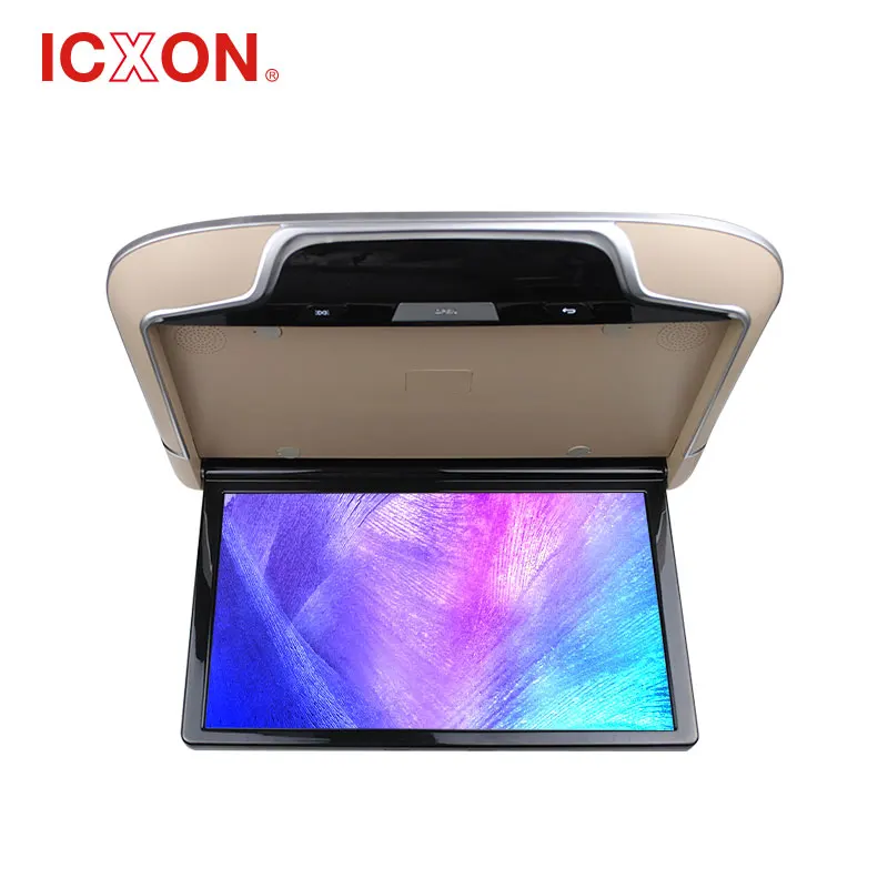 
13.3 inch New Android flip down roof mounted monitor 1080P with atmosphere lamp 