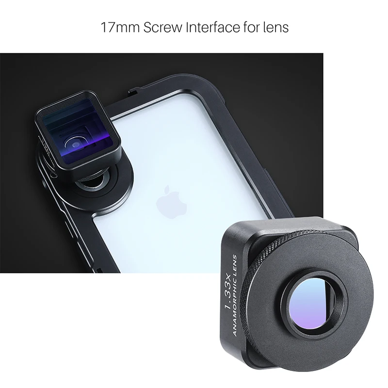 Ulanzi Universal 1.33X Anamorphic Phone Lens for iPhone Xs Max X Huawei P20 Pro Mate Movie Shooting Film  Making Phone Lens