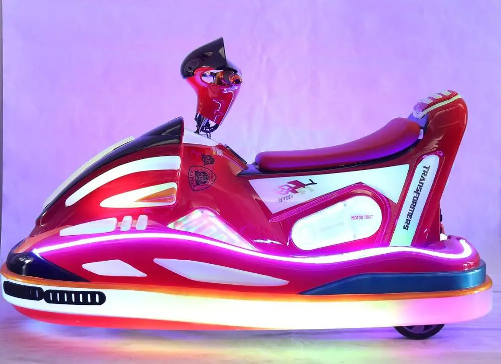 Red Kiddie Electronic Ride on Motor Boat with Attractive Lights and Lovely Nursery Rhyme