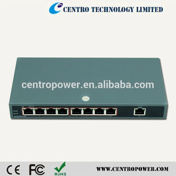 видеонаблюдения poe коммутатор 9 разъем rj 45 8 poe портов 10/100/1000m инёекторов неуправляемый гигабитный коммутатор poe