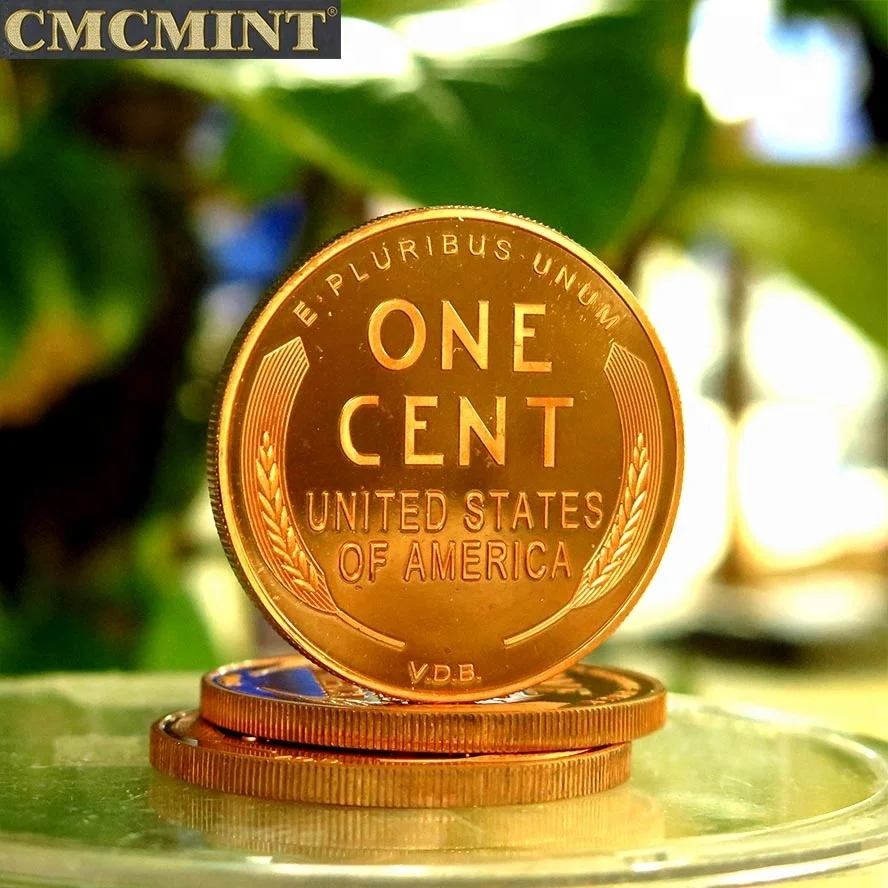 1 унция 999 тонкая медная монета Jumbo Penny Lincoln пшеничная круглая B44