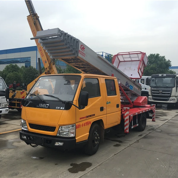 4x2 28m 38m 45m truck mounted ladder lift for sale aerial moving truck