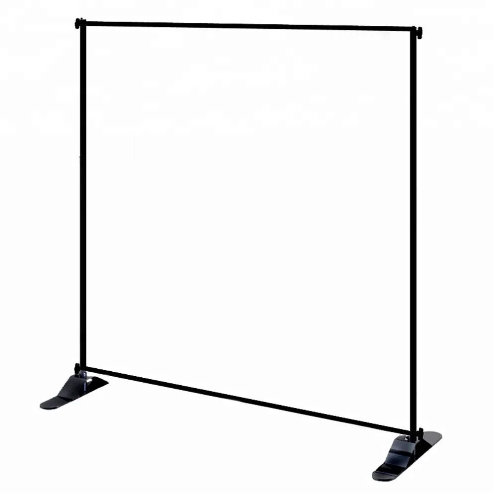 Adjustable aluminum telescopic banner stand for trade show exhibit