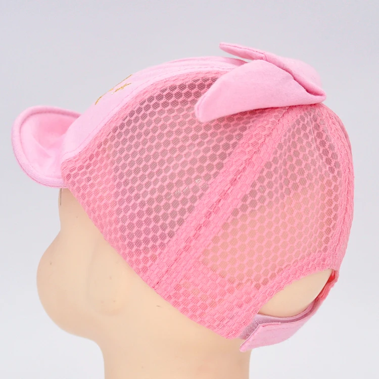 Wholesale Custom Solid Color 100% Cotton Woven Sunbonnet Baby Girl Hat Cute Hat Sunbonnet Kids Baby Mesh Baseball Caps Nets Hat