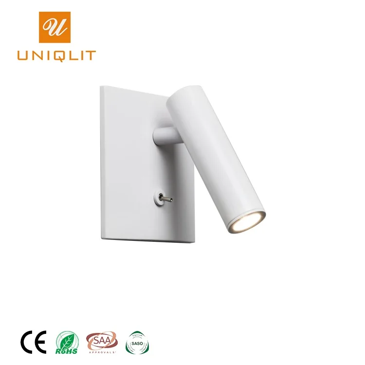 Best Price Hotel Bedside Designs LED Reading Light Square Shape Mounted Wall Lamp