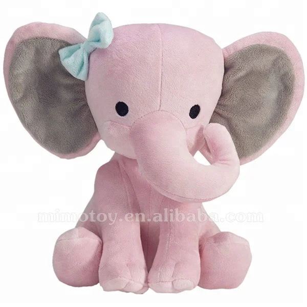 Free Sample Baby Toy Soft Stuffed Animal Plush Elephant With Big Ears LOW MOQ Cheap Custom OEM Grey Elephant Plush Toy Wholesale