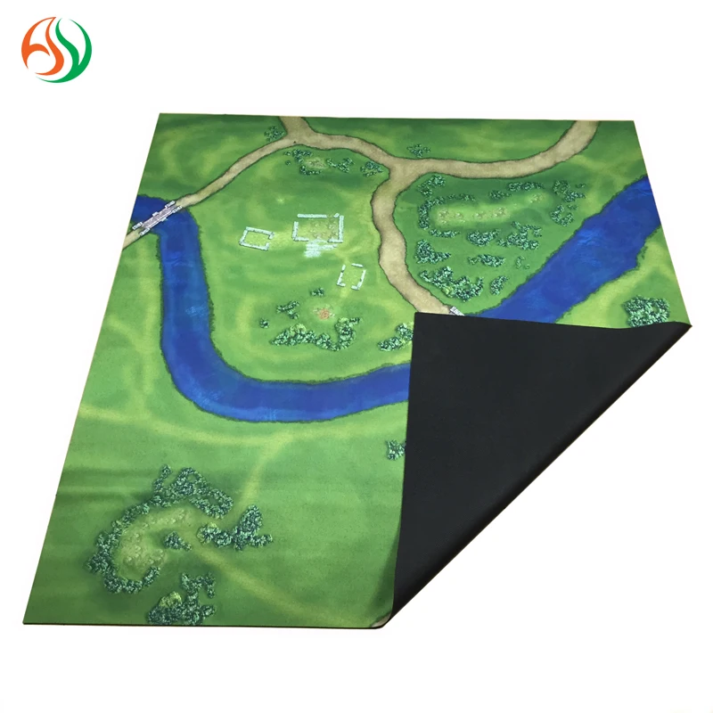 Коврик для настольных игр, прочный складной неопреновый коврик для военных игр, не скользит, 36x36 дюймов, 48x48 дюймов, 48x72 дюймов