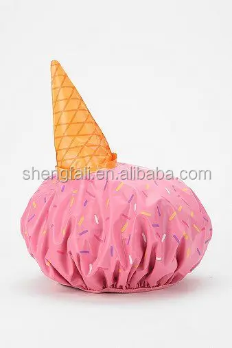 
Lovely cupcake home bathing PVC shower cap for kids 