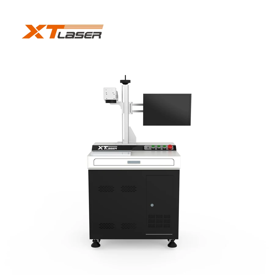 XT LASER new hot selling desktop fiber laser marking machine with Rotary axis for jewelry and rings marking 3 years warranty