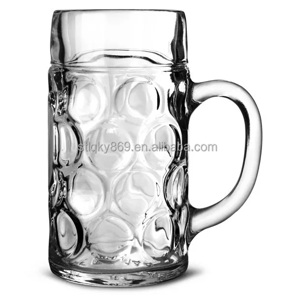 Bubble design drinking bar used 1 liter beer mug glass wholesale