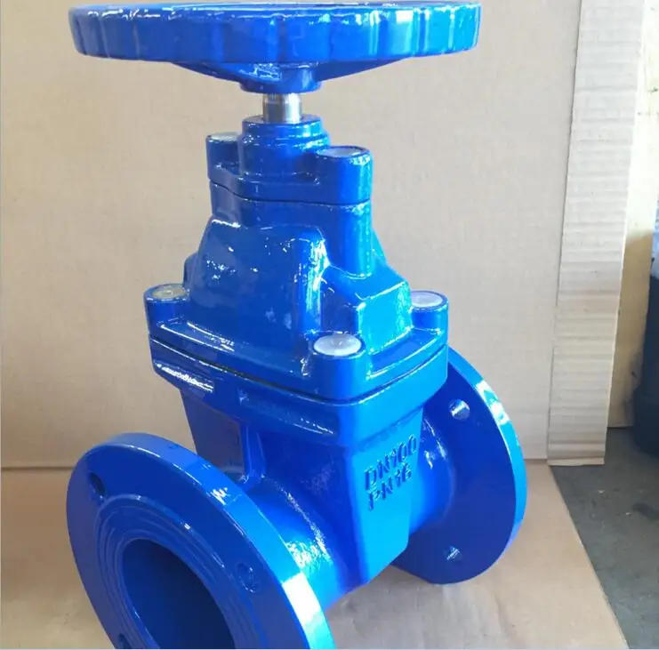 
F4 resilient seated cast iron gate valve, DN100 cast iron gate valve 