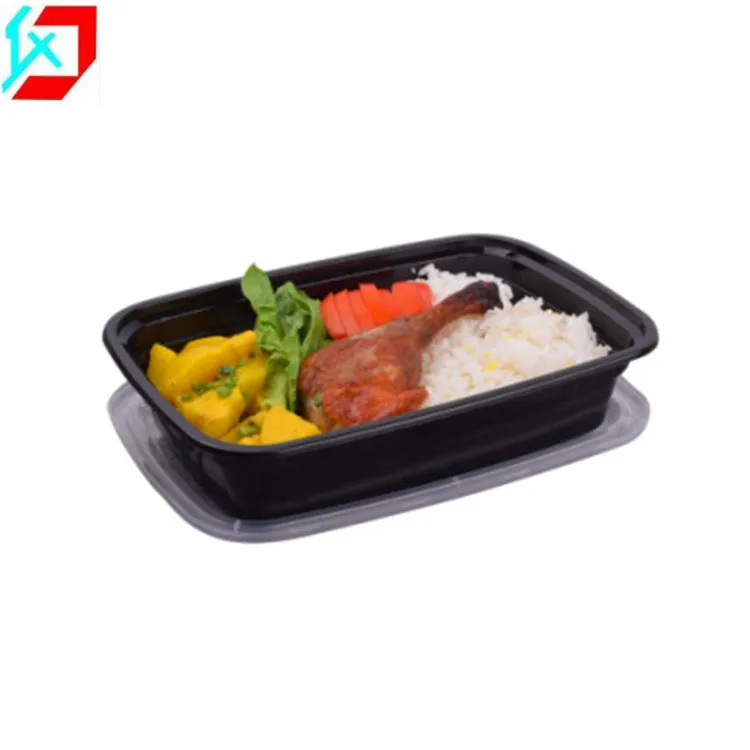 Fast food packaging round disposable plastic box,1000 ml disposable food containers