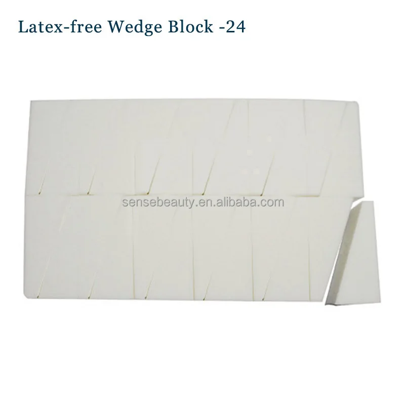 6 Pieces Round Latex-free Sponge in One Block for Facial Powder Makeup Puff