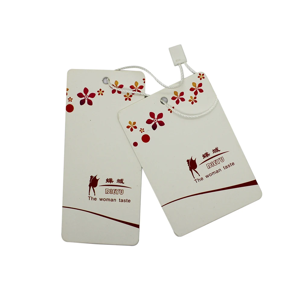 White Gold Printed Plastic Paper Jewellery Hang Tag