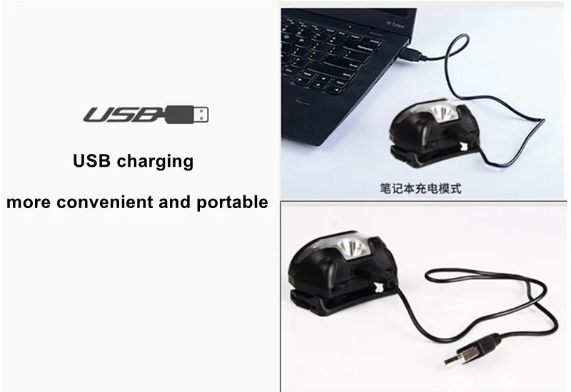 Фонарик светодиодный S2828 с зарядкой от USB миниатюрный водонепроницаемый фонарь аккумулятором для рыбалки и бега 160 люмен