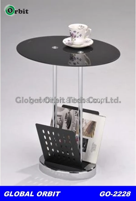 Modern Side Table Metal Legs for Square Glass Coffee Table