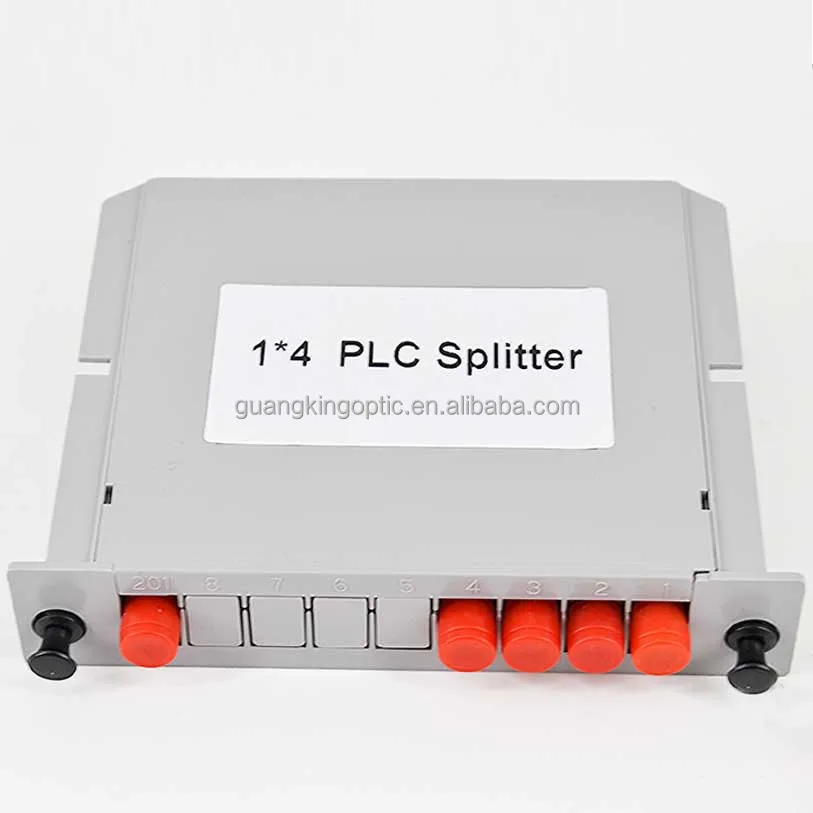 Тип вставки PLC одномодовый LC/UPC 1x4 пассивных волоконно-оптический сплиттер с муфтой
