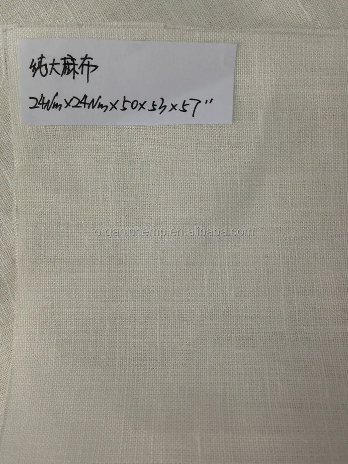 
Waterproof Organic Wholesale 100% Hemp Fabric for Clothing 