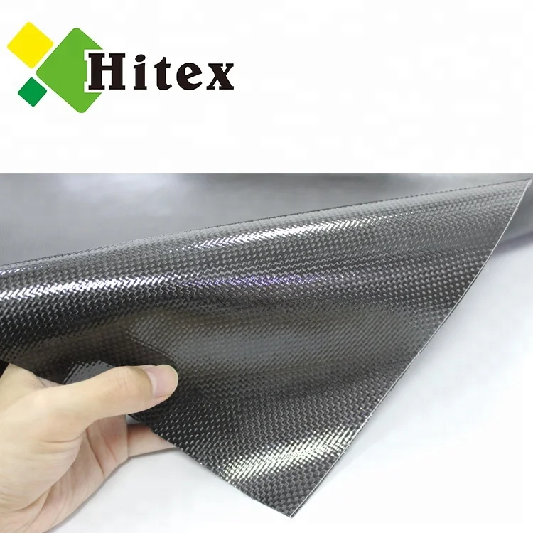 3K Plain Tpu Coated Carbon Fiber Leather Fabric