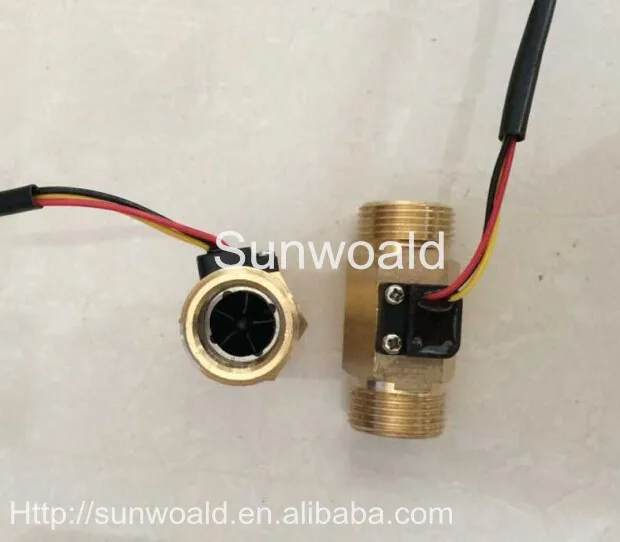 Латунный измеритель расхода воды в Холла DN20 G3/4, скорость 1,5 ~ 50 л/мин