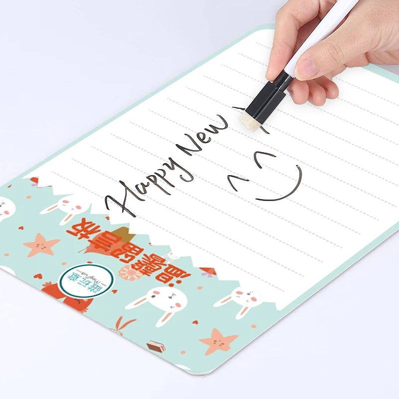 Fashion design A4 magnetic fridge whiteboard erasable magnetic whiteboard stick on fridge