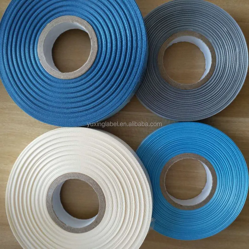 Factory Cheap Single Side Woven Edge Polyester Satin Ribbon Multicolored Woven Edge Satin Webbing