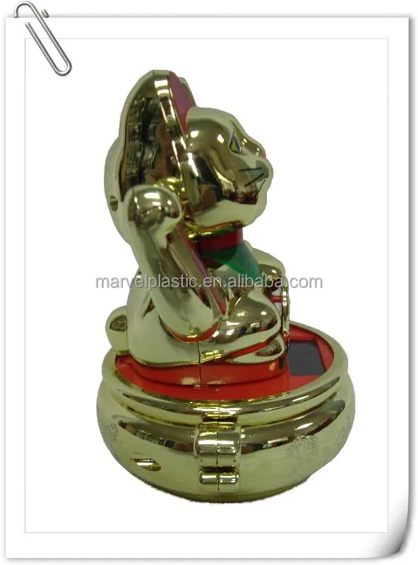 
Flip flat solar toy lucky cat miniature car dashboard decoration 