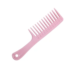 Lovely Pink Color Large Plastic Hair Rake Wide Tooth Comb