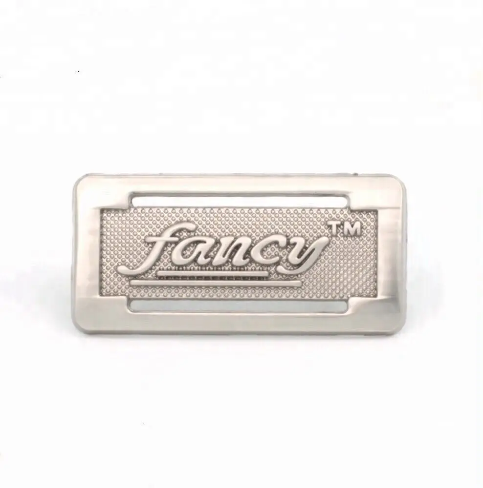 
wholesale A-Grade brand logo engraved custom metal label for clothing 