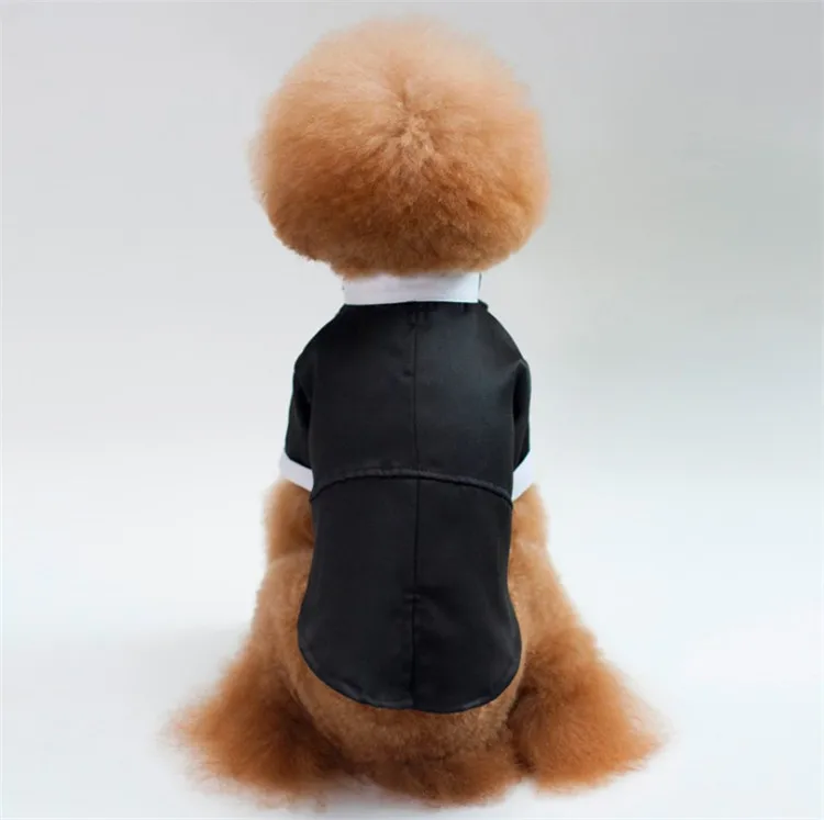 Teddy Formal Pet Dog Cat Clothes Shirt Bow Tie Suit Tuxedo Dog Coat for Wedding