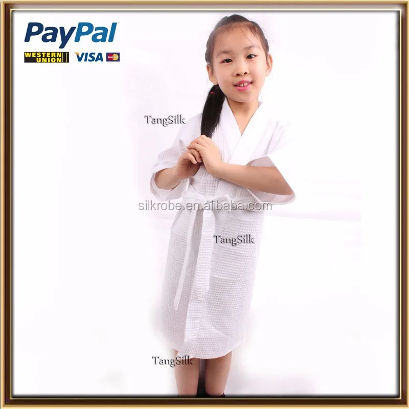 
Kimono Style children waffle bath robe 