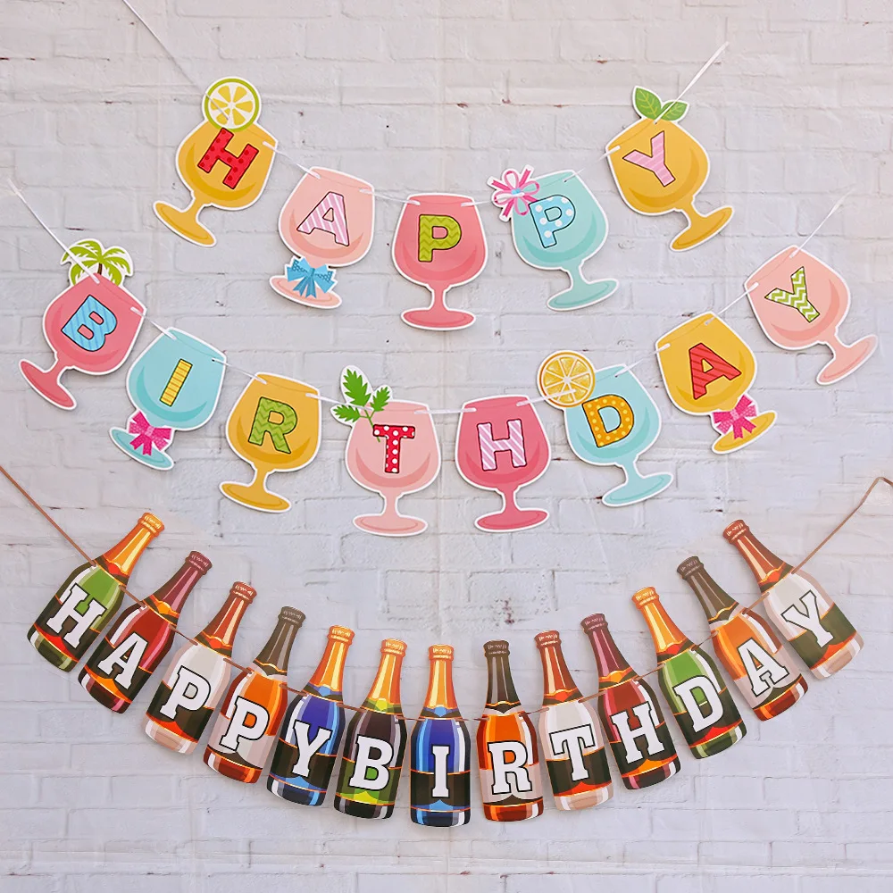 
Creative Happy Birthday Letter Banner for Kids Party Decoration 