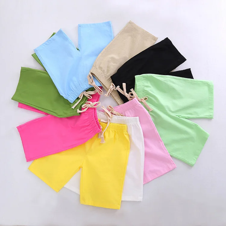 
Fashion Summer Boys Shorts Kids Candy Color Casual Cotton Beach Shorts 