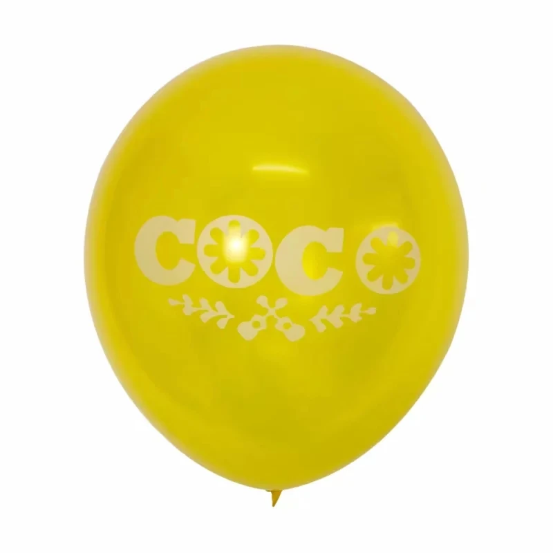 10 inch cartoon COCO letter latex balloon red green orange yellow blue latex balloons for kids party decoration supplie