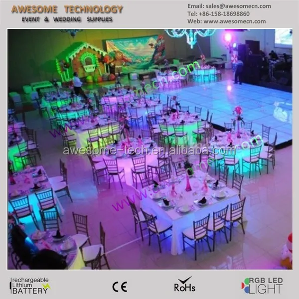 Wedding Event Hotel Furniture Restaurant Table Lighting Base LED Colour Changing Dome Light