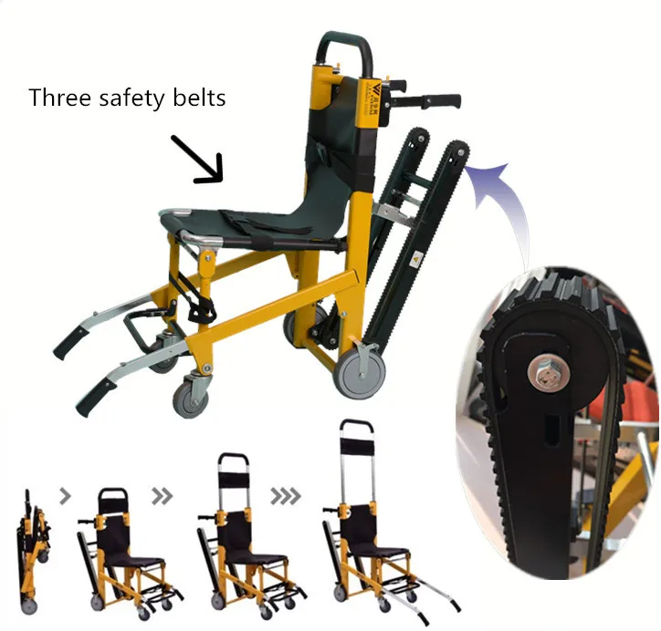 
Patient transfer ambulance rescue stair chair medical aluminum alloy chair lift stretcher 