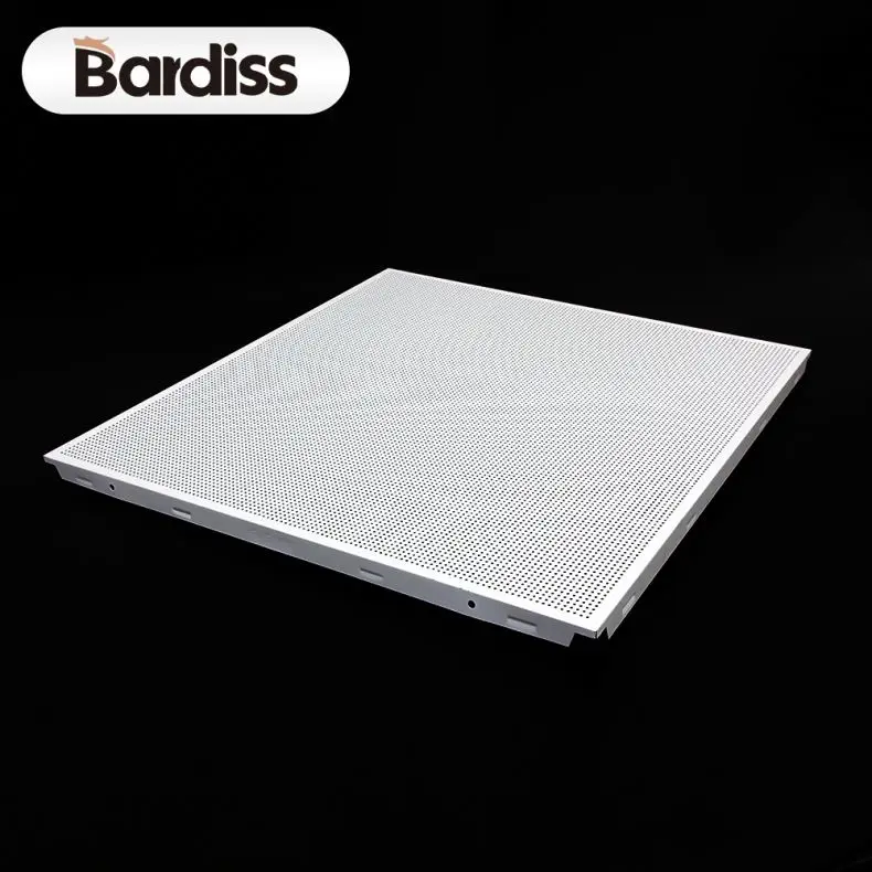 Factory price perofrated aluminium ceiling panel 600*600mm aluminum square clip in tile ceilings for metro station