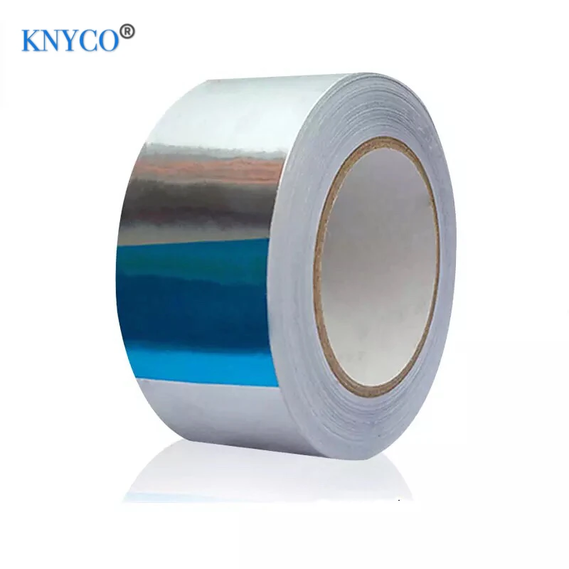 Customized thickness and size silver self adhesive aluminum foil  tape for air conditioner  heat preservation