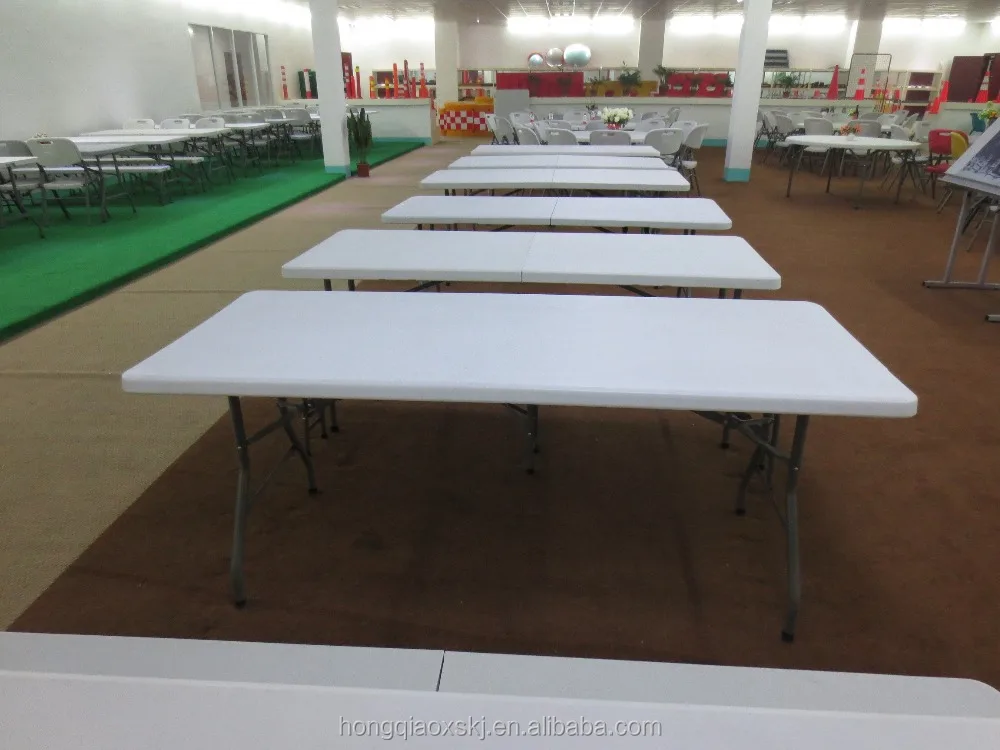 Easy Carry 6foot portable Outdoor lightweight plastic picnic camping suitcase folding table