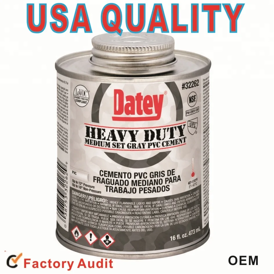 Clear pvc glue for pvc pipe, pvc cement