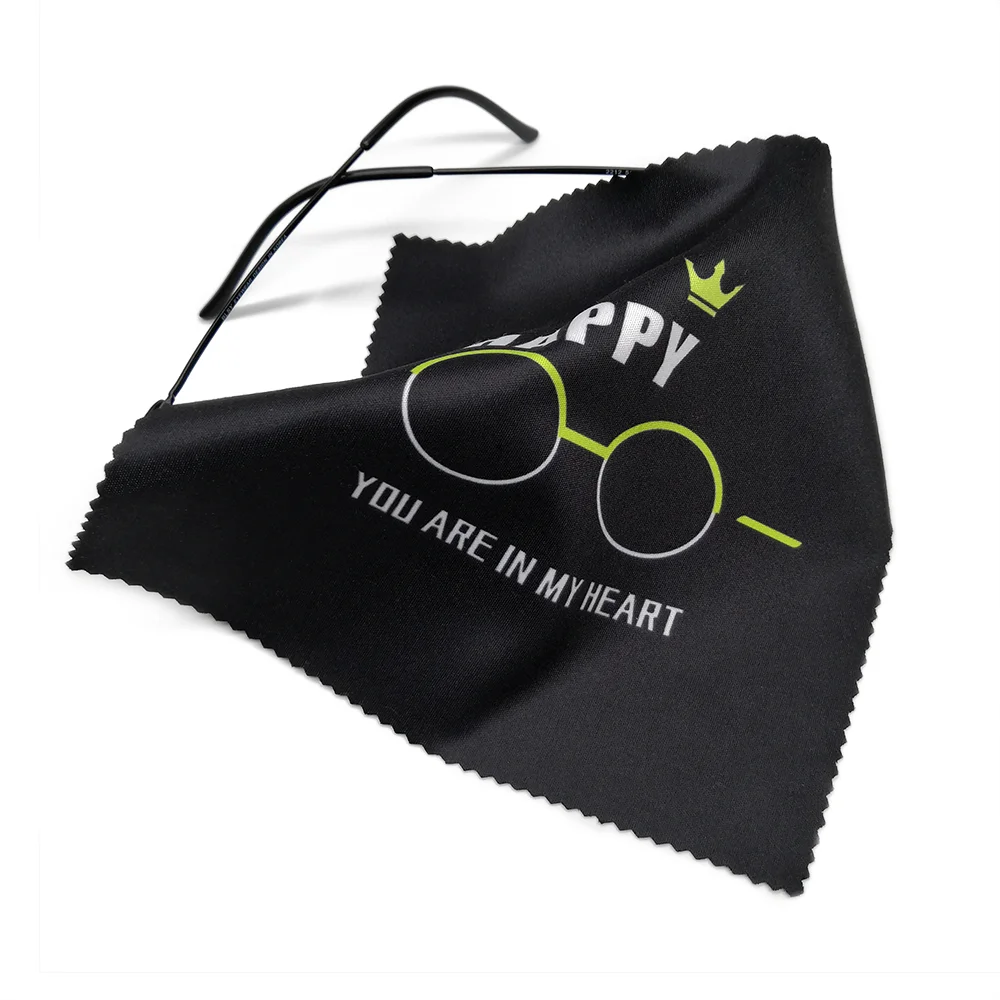 Салфетка для чистки очков из микрофибры с индивидуальным логотипом